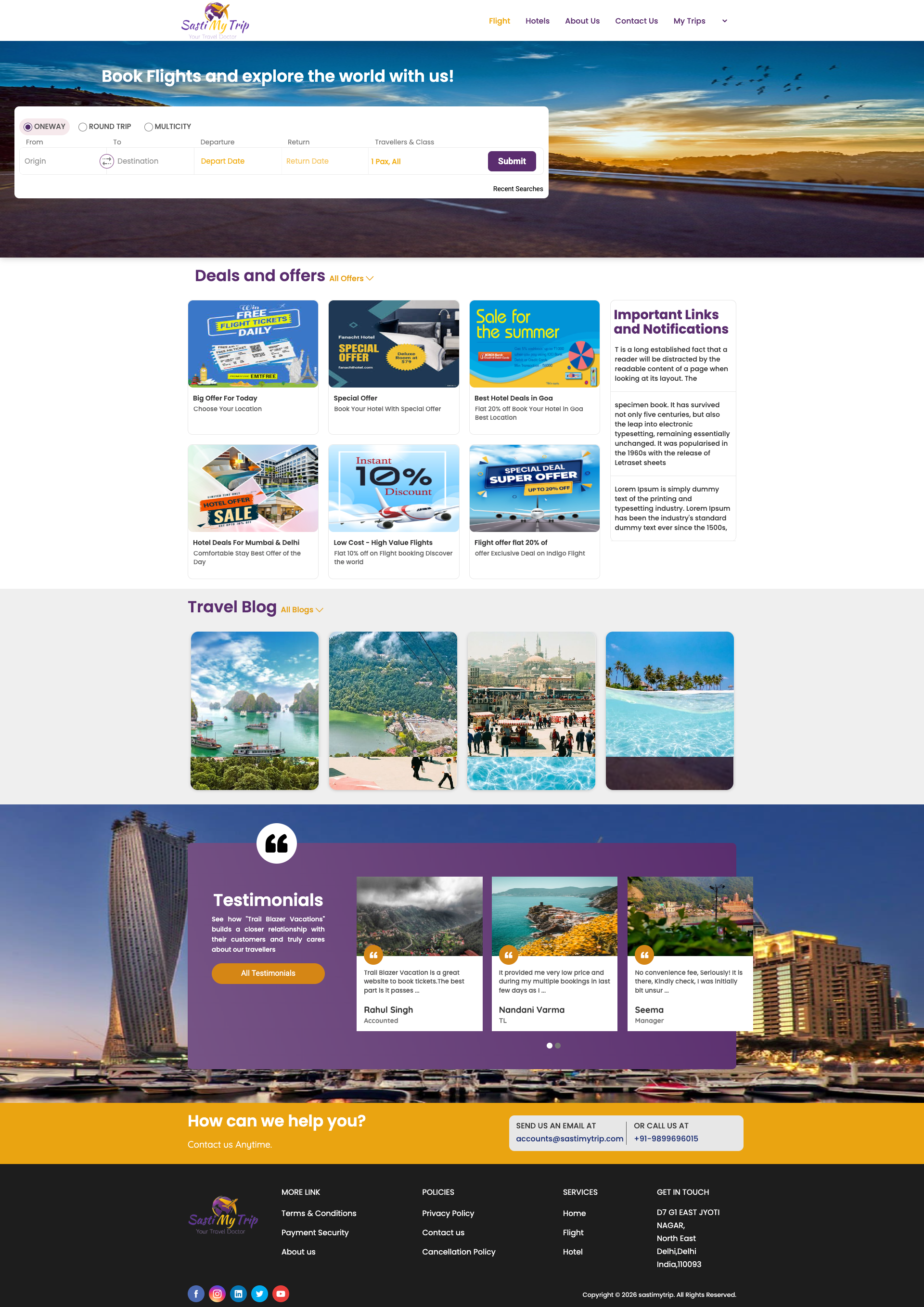 Trailblazer Vacations website preview