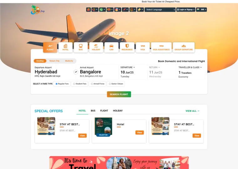 Hojoy website interface