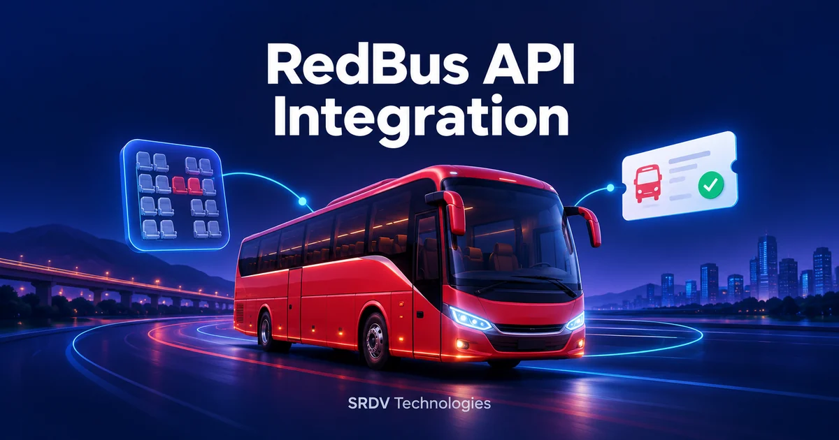 RedBus API integration for bus search, seat selection and ticket booking by SRDV Technologies